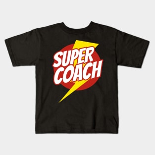 Super Coach - Funny Coaching Superhero - Lightning Edition Kids T-Shirt